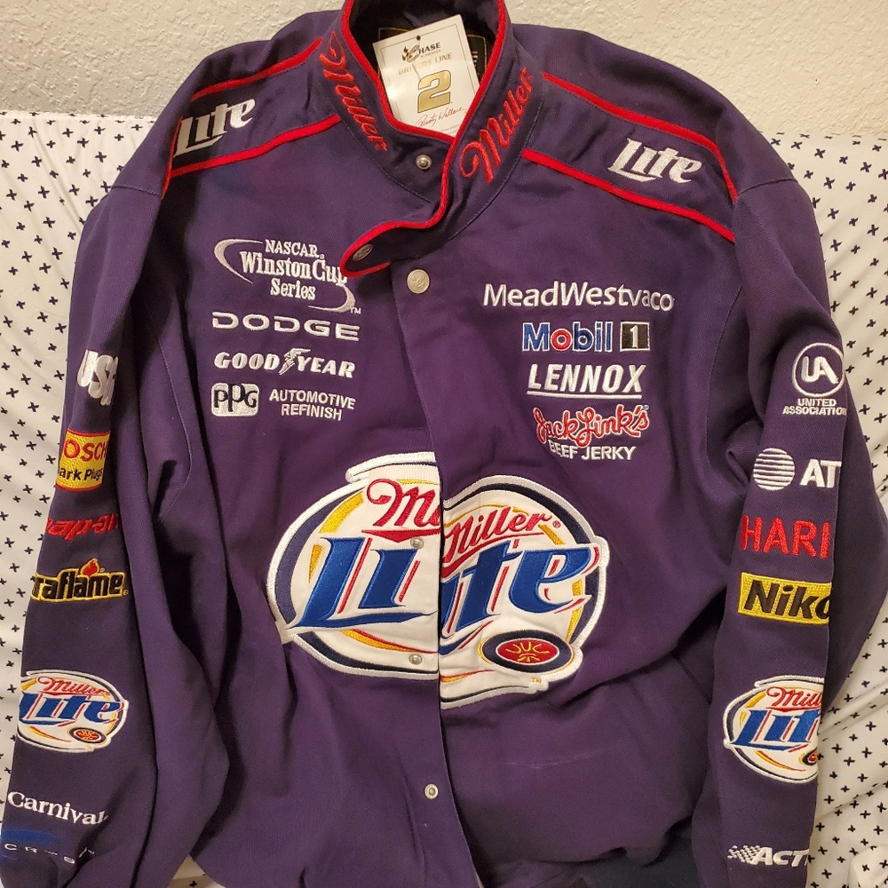 NWT Rusty Wallace Miller Lite Jacket Size M.